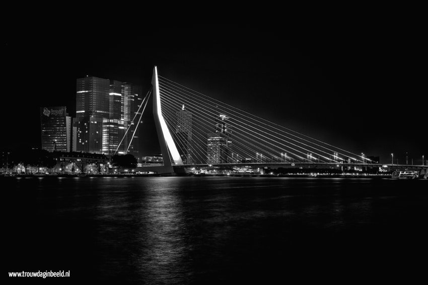 Sunset trouwreportage skyline Rotterdam