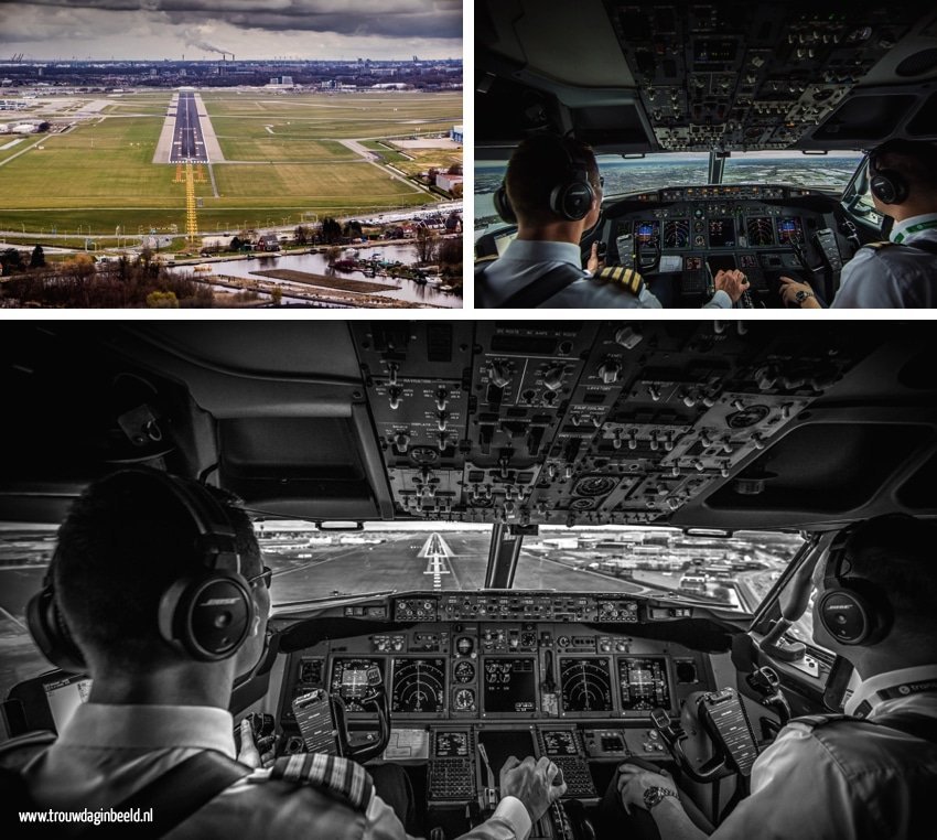 Meevliegen in de cockpit van een Boeing 737-800