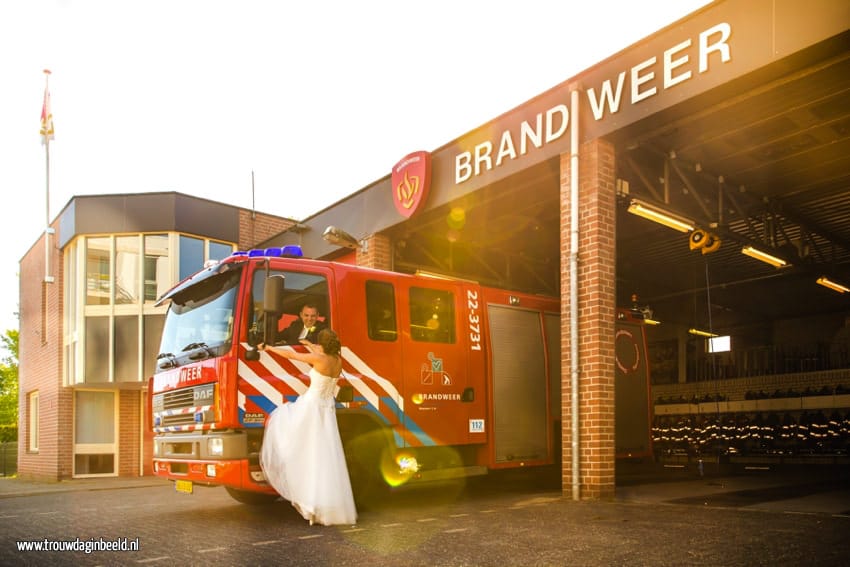 Trouwreportage Strijp-S Eindhoven en Brandweer Nuenen