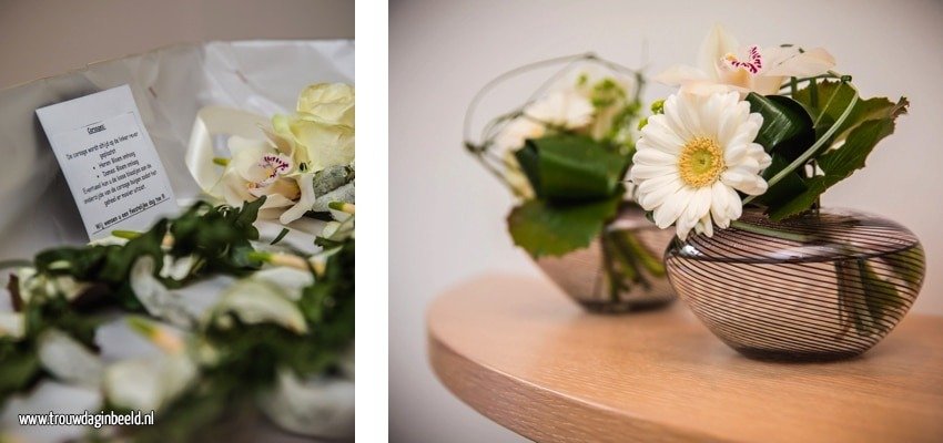 Bloemen en styling op een bruiloft