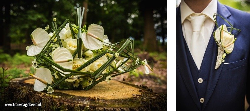 Bloemen en styling op een bruiloft