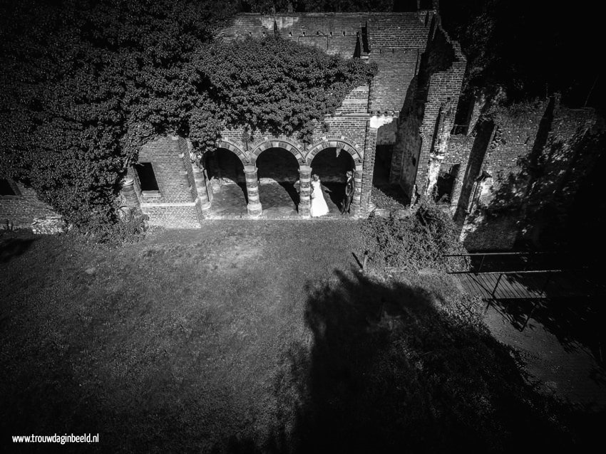 Trouwreportage met drone Kasteel Asten