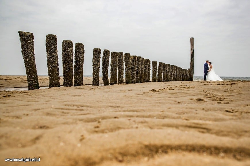 Trouwreportage aan het strand