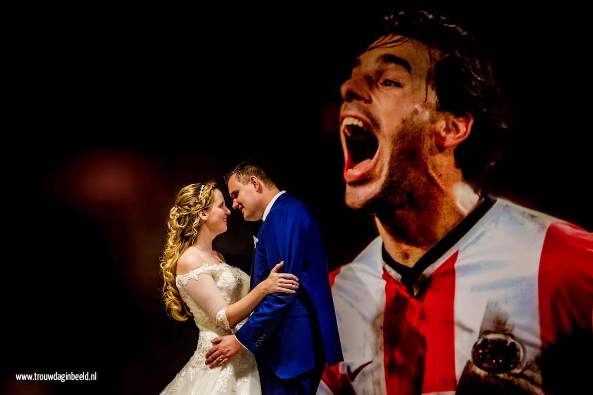 Trouwen in het PSV Stadion