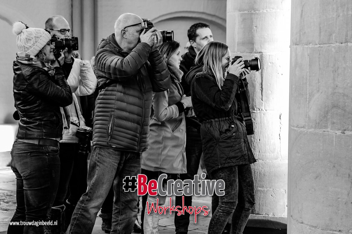 Veel praktijk fotograferen tijden de workshop flitsen en fotografie